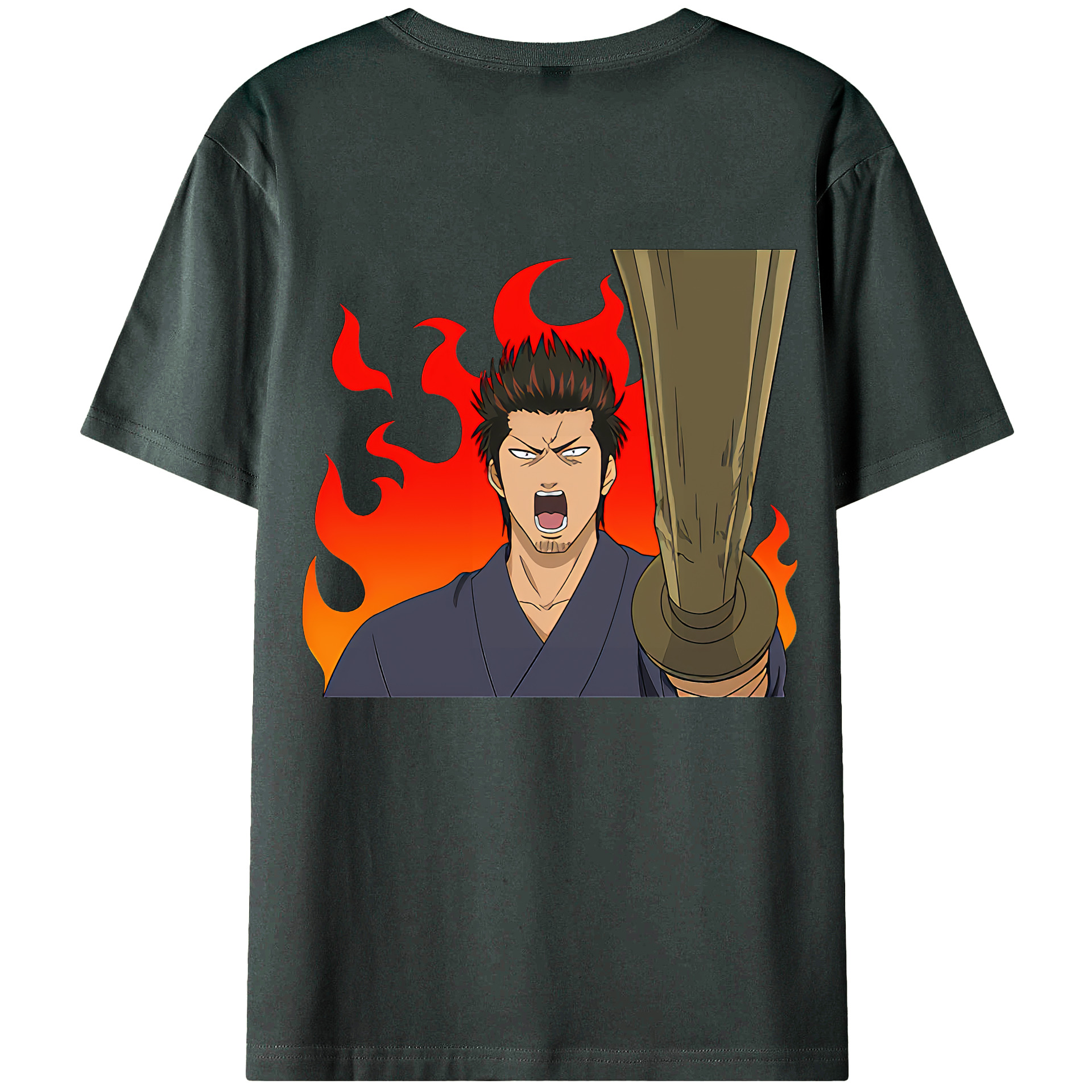 （画像用） ぎんたま 坂田銀時（さかたぎんとき） 神楽 志村新八（しむら しんぱち） GINTAMA Sakata Gintoki Kagura Shimura Shinpachi 綿100％ メンズ半袖Tシャツ（バックプリント） 通気性